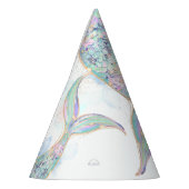 金ゴールドグリッターマーメイドテールアンダーザシー誕生日 パーティーハット (左)