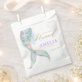 金ゴールドグリッターマーメイドテールアンダーザシー誕生日 フェイバーバッグ (クリップ留めされた状態)