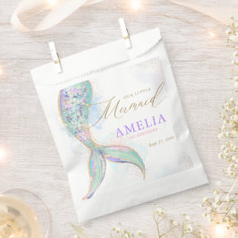 金ゴールドグリッターマーメイドテールアンダーザシー誕生日 フェイバーバッグ
