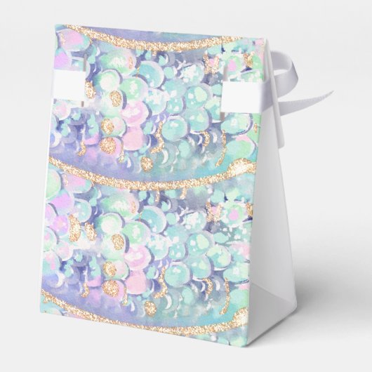 金ゴールドグリッターマーメイドテールアンダーザシー誕生日 フェイバーボックス (裏面サイド)