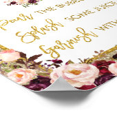 金ゴールドグリッターミモサバーサイン結婚フローラズデコル ポスター (角)