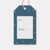 金ゴールドグリッタームーンベビーシャワーありがとうGIftラベル ギフトタグ (裏面)