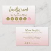 金ゴールドグリッターメイクアップアーティストヘアサロンロイヤリティカード 名刺 (正面/裏面)