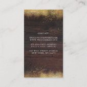 金ゴールドグリッターメイソンジャーライトカントリーウ素朴ッド 名刺 (裏面)