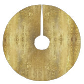 金ゴールドグリッターメタリックエレガントホリデーシック ブラッシュドポリエステルツリースカート (正面)