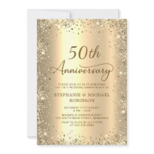 金ゴールドグリッターメタリック結婚50周年記念