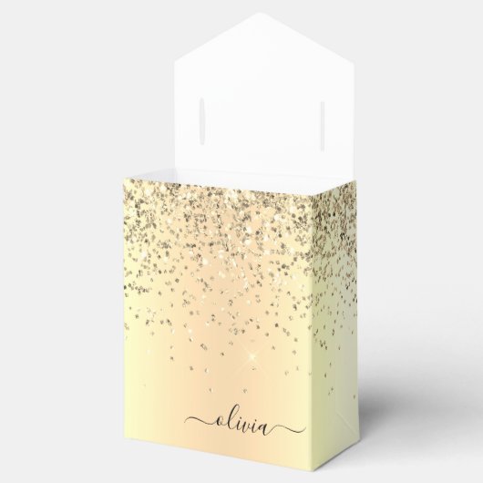 金ゴールドグリッターメタルモノグラムグラム名 フェイバーボックス (オープン)