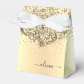 金ゴールドグリッターメタルモノグラムグラム名 フェイバーボックス (正面サイド)