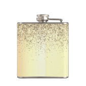 金ゴールドグリッターメタルモノグラムグラム名 フラスク (裏面)