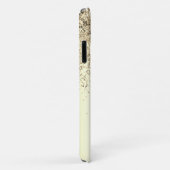 金ゴールドグリッターメタルモノグラムグラム名 Case-Mate iPhoneケース (裏面/右)