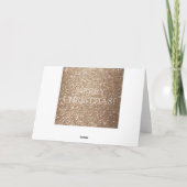 金ゴールドグリッターメリークリスマスグラマー光の輝き シーズンカード (裏面)