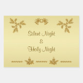 金ゴールドグリッターメリークリスマスサンタクロース金ゴールド ラッピングペーパーシート (正面2)