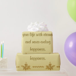 金ゴールドグリッターメリークリスマスサンタクロース金ゴールド ラッピングペーパー