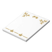 金ゴールドグリッターメリークリスマスサンタクロース ノートパッド (回転)