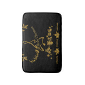 金ゴールドグリッターメリークリスマスサンタクロース バスマット (正面縦)