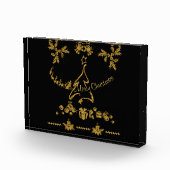 金ゴールドグリッターメリークリスマスサンタクロース フォトブロック (右)