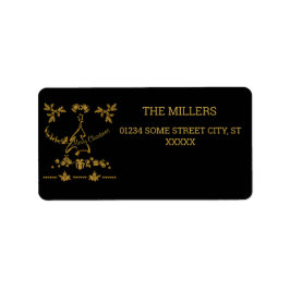 金ゴールドグリッターメリークリスマスサンタクロース ラベル