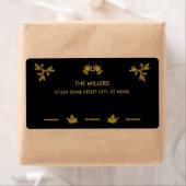 金ゴールドグリッターメリークリスマスサンタクロース ラベル (インサイチュ)