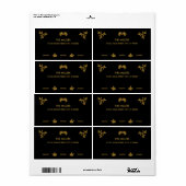 金ゴールドグリッターメリークリスマスサンタクロース ラベル (フルシート)