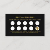 金ゴールドグリッターメリークリスマスサンタクロース ロイヤリティカード (裏面)