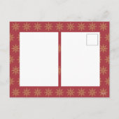 金ゴールドグリッターメリークリスマス6家族写真 シーズンポストカード (裏面)