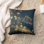 金ゴールドグリッターメリークリスマス クッション (ブランケット)