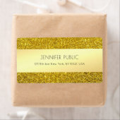 金ゴールドグリッターモダンテンプレートプロフェッショナル出荷 ラベル (インサイチュ)