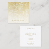 金ゴールドグリッターモダンミニマエレガントリストシンプル スクエア名刺 (正面/裏面)