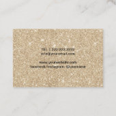 金ゴールドグリッターモダンラッシュ化粧アーティストサロン 名刺 (裏面)