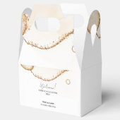 金ゴールドグリッターモダン線ミニマル結婚の歓迎 フェイバーボックス (オープン)