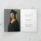 金ゴールドグリッターモノグラムアルファベットMモダンフォトグラード 招待状 (内部)