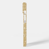 金ゴールドグリッターモノグラムイニシャル名 Case-Mate iPhoneケース (裏面 / 左)