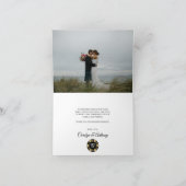 金ゴールドグリッターモノグラムトランプのポーカーチップカ結婚ジノ サンキューカード (内部)