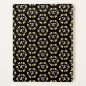 金ゴールドグリッターモノグラムトランプのポーカーチップカ結婚ジノ プランナー手帳 (裏面)