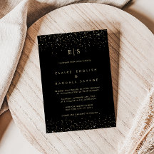 金ゴールドグリッターモノグラム姓イニシャル結婚