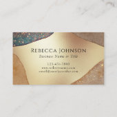 金ゴールドグリッターモノグラム 名刺 (裏面)