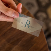 金ゴールドグリッターモノグラム 名刺