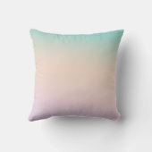 金ゴールドグリッターユニコーンアクアピーチピンクグラデーション絞り染め クッション (裏面)