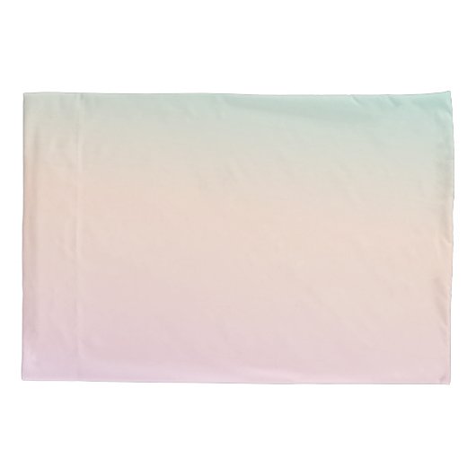 金ゴールドグリッターユニコーンアクアピーチピンクグラデーション絞り染め 枕カバー (裏面)