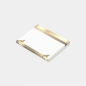 金ゴールドグリッターユニコーンストライプ,紙吹雪,パーソナライズされた ポストイット (アングル)