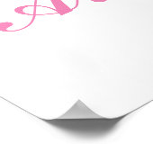 金ゴールドグリッターユニコーンベッドルームガールズネームアートプリント ポスター (角)