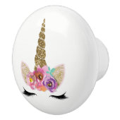 金ゴールドグリッターユニコーンホーンガールズグラムフェアリー物語 セラミックノブ (右)