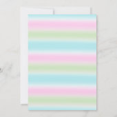 金ゴールドグリッターユニコーンレインボー誕生日招待状 招待状 (裏面)