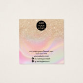 金ゴールドグリッターユニコーン大理石スタッズイヤリングディスプレイ (裏面)