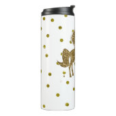 金ゴールドグリッターユニコーン&スターズスパークルグガーリーラム タンブラー (回転左)