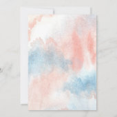 金ゴールドグリッターユニコーン、水彩スプラッシュ誕生日 招待状 (裏面)