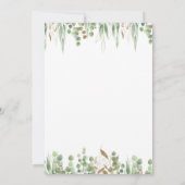 金ゴールドグリッターユーカリ結婚グリーナリー 招待状 (裏面)