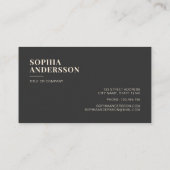 金ゴールドグリッターラグジュアリーモダンミニマリストモノグラム 名刺 (裏面)