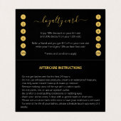 金ゴールドグリッターラッシュアフターケアロイヤリティすべて1つ 名刺 (内部フラット)