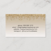 金ゴールドグリッターラッシュブロー美しい名刺 名刺 (裏面)